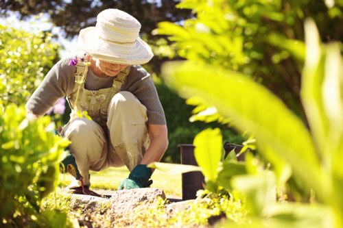 Hard landscaping features for garden renovation in Coneyhall